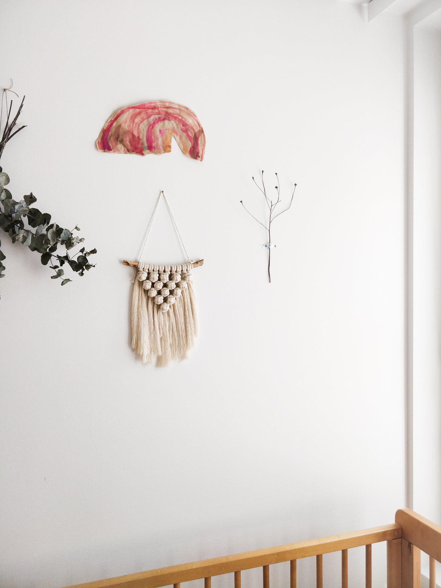 Macramé Wallhanging Cloudberry, Extra Small